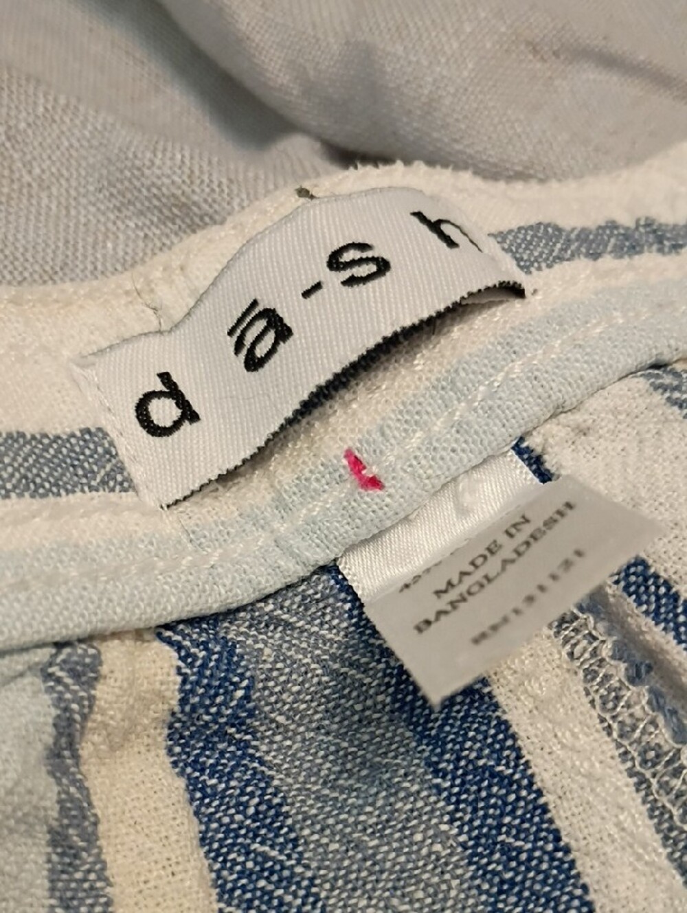 DĀSH Casual Blue & White Striped Drawstring Bermuda Shorts - Picture 7 of 7